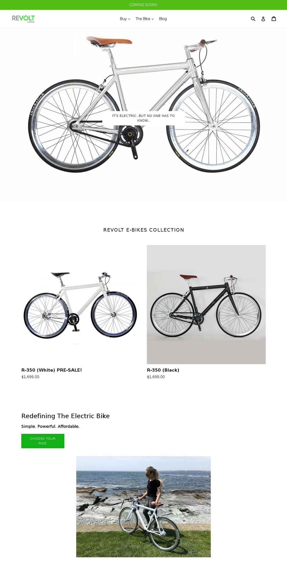 revoltebikes.com — Shopify storefront screenshot