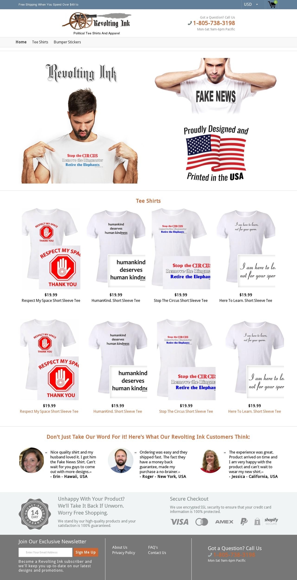 revoltingink.com shopify website screenshot