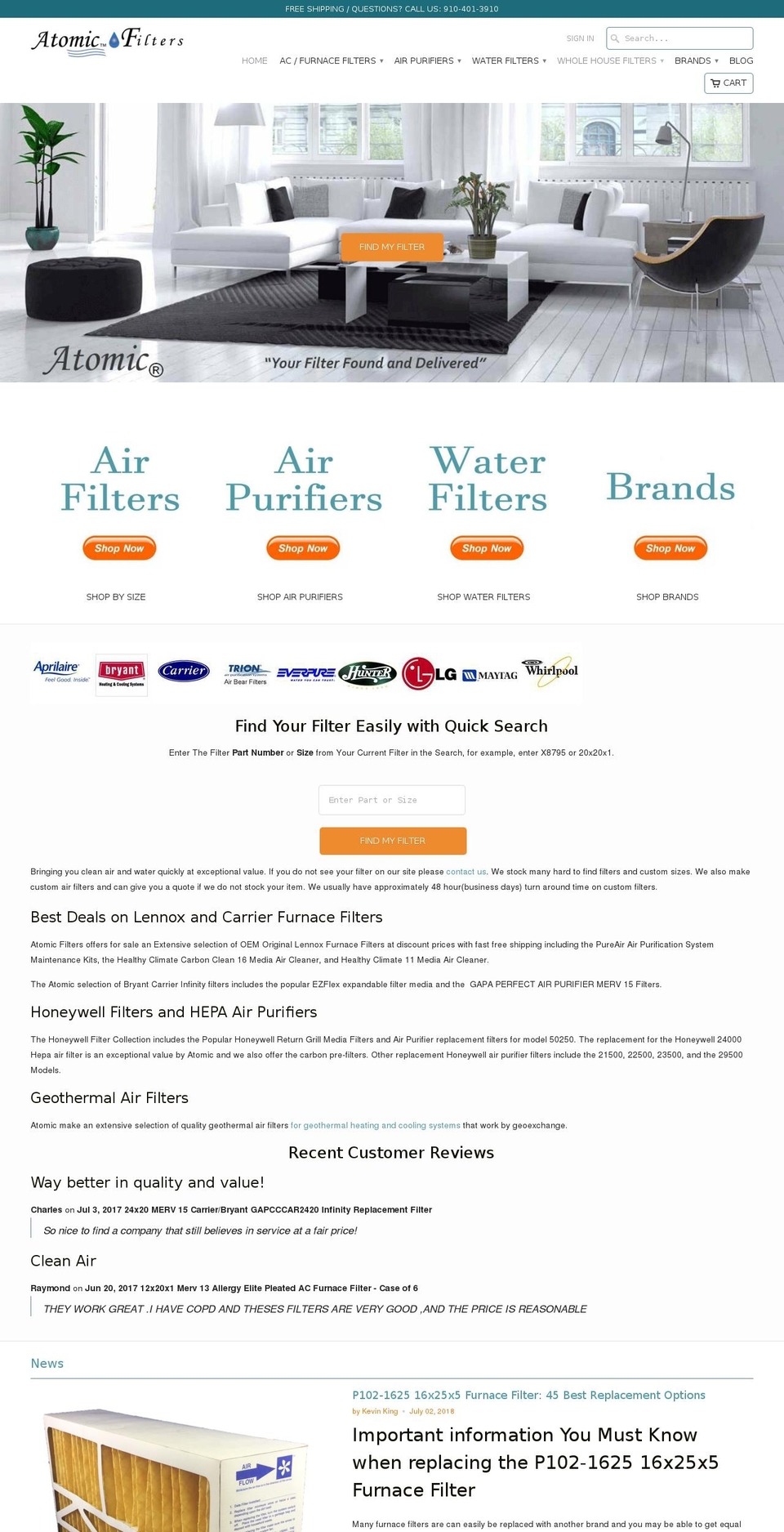 revolutionfilter.com — Shopify storefront screenshot