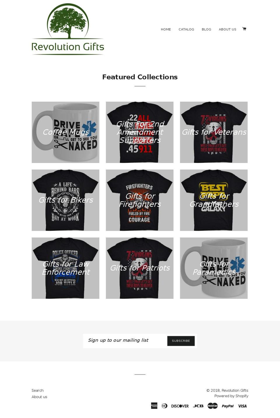 revolutiongifts.com — Shopify storefront screenshot
