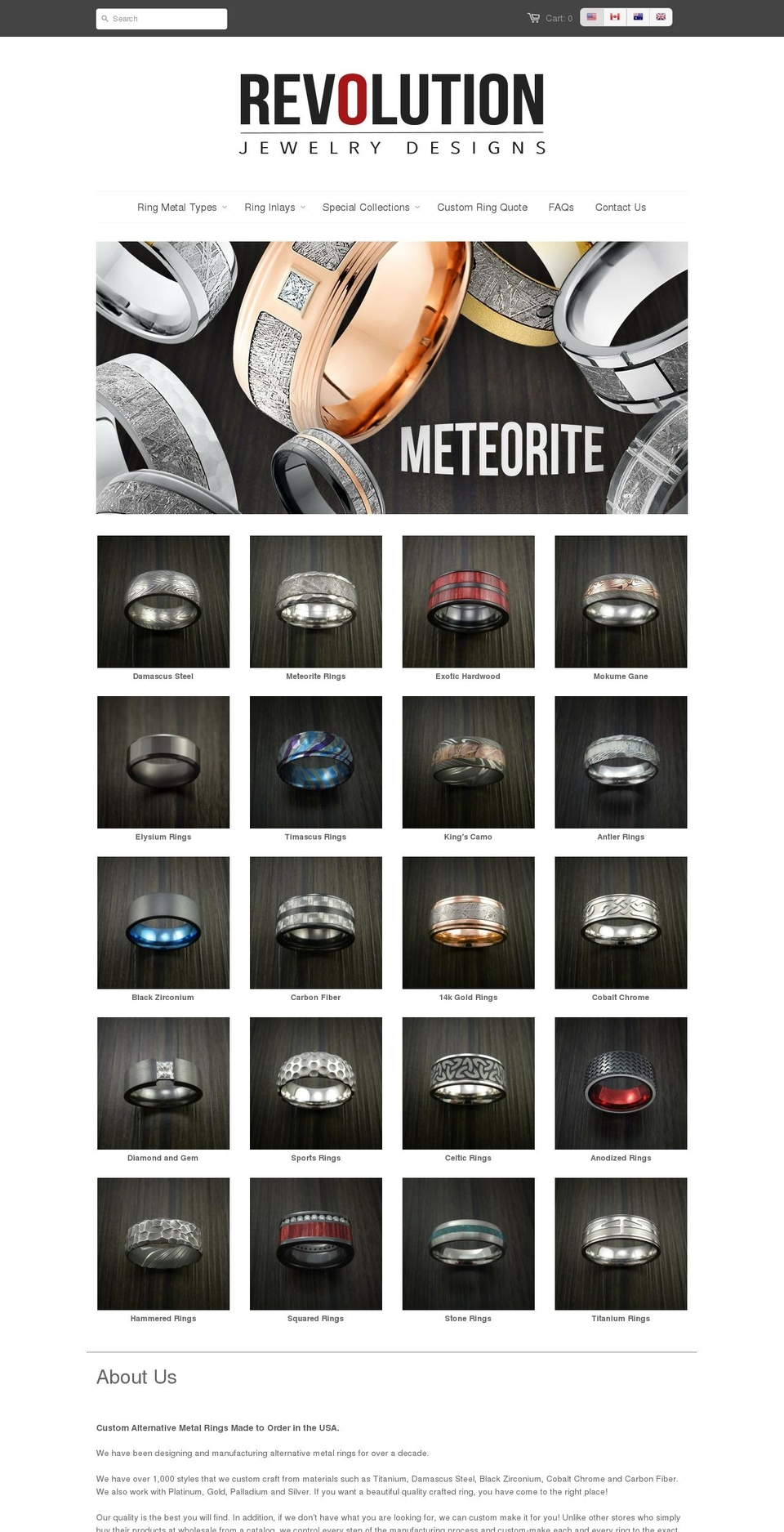 revolutionjewelry.com shopify website screenshot