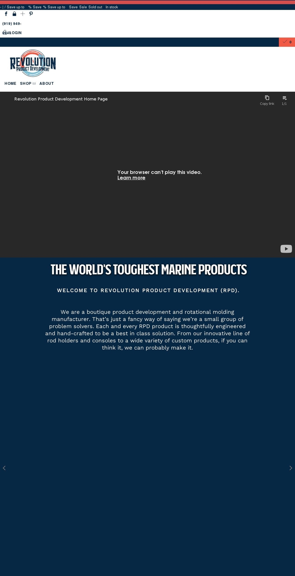 revolutionpd.com shopify website screenshot
