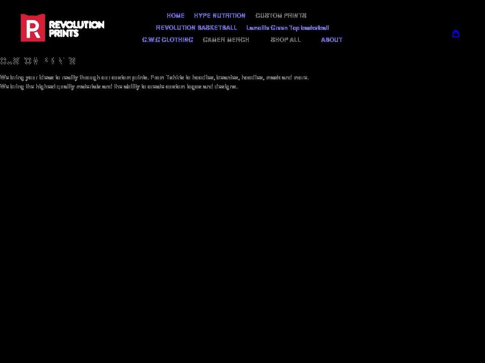 revolutionprintsvt.com shopify website screenshot