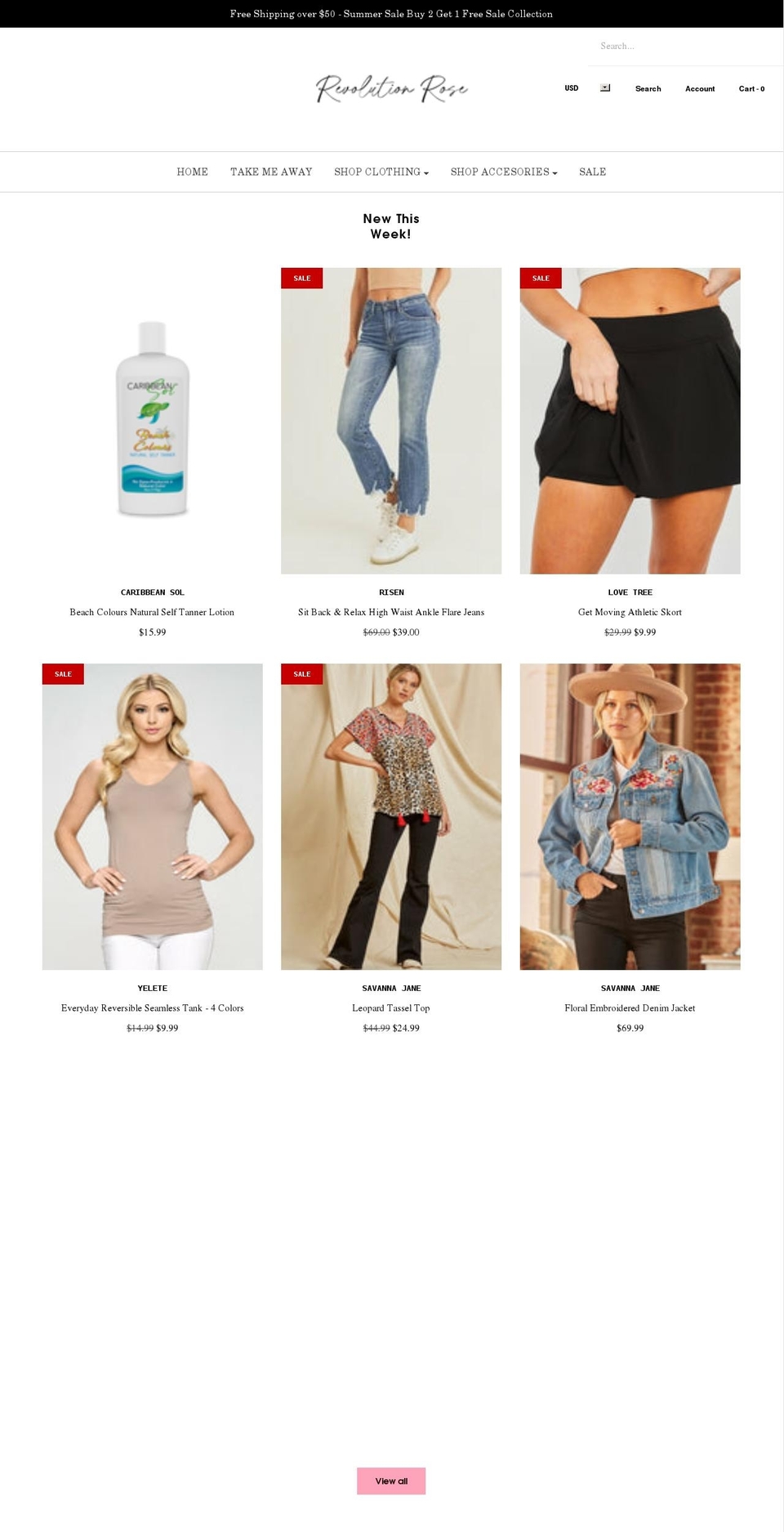revolutionrose.com shopify website screenshot