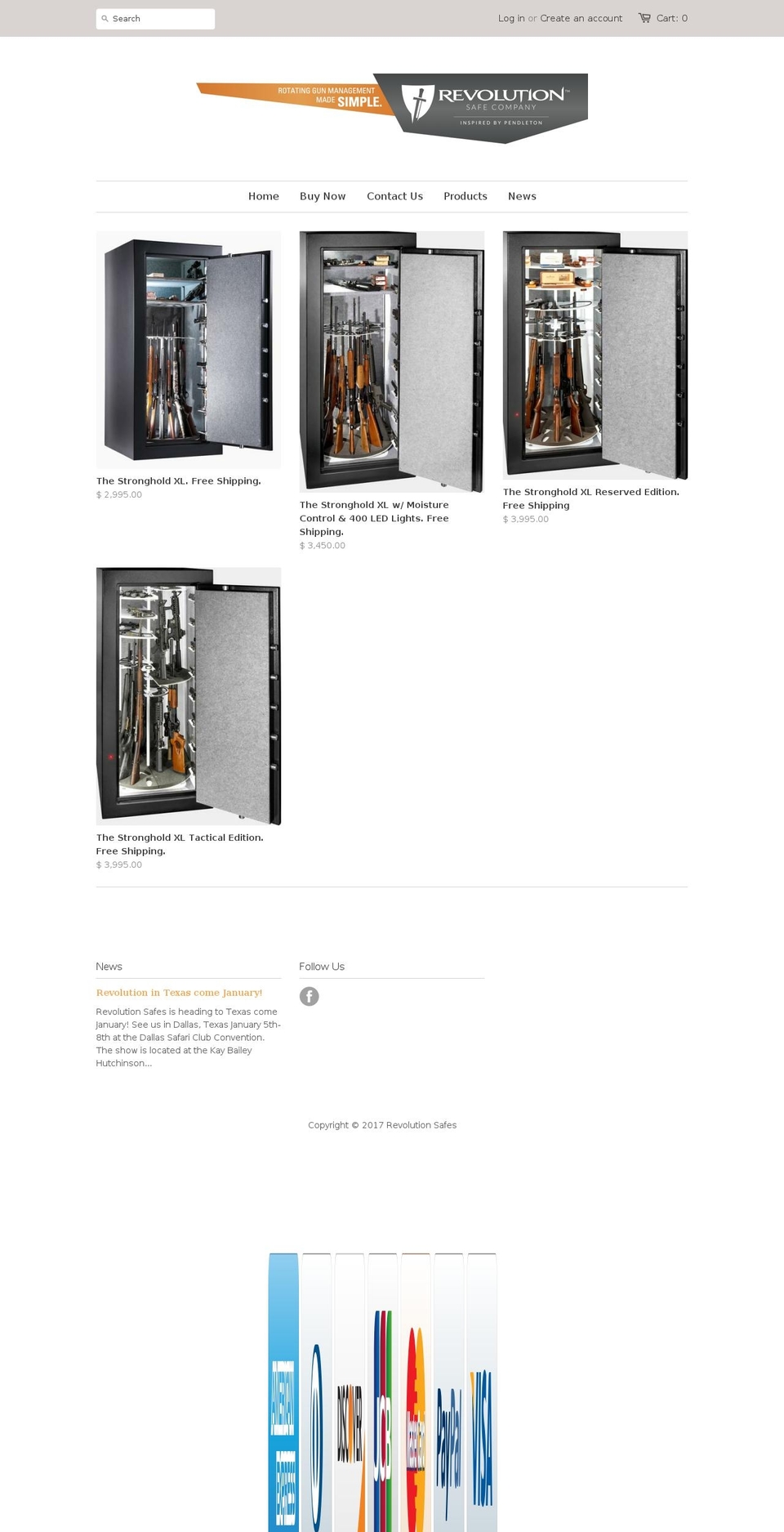 revolutionsafesonlinestore.com shopify website screenshot