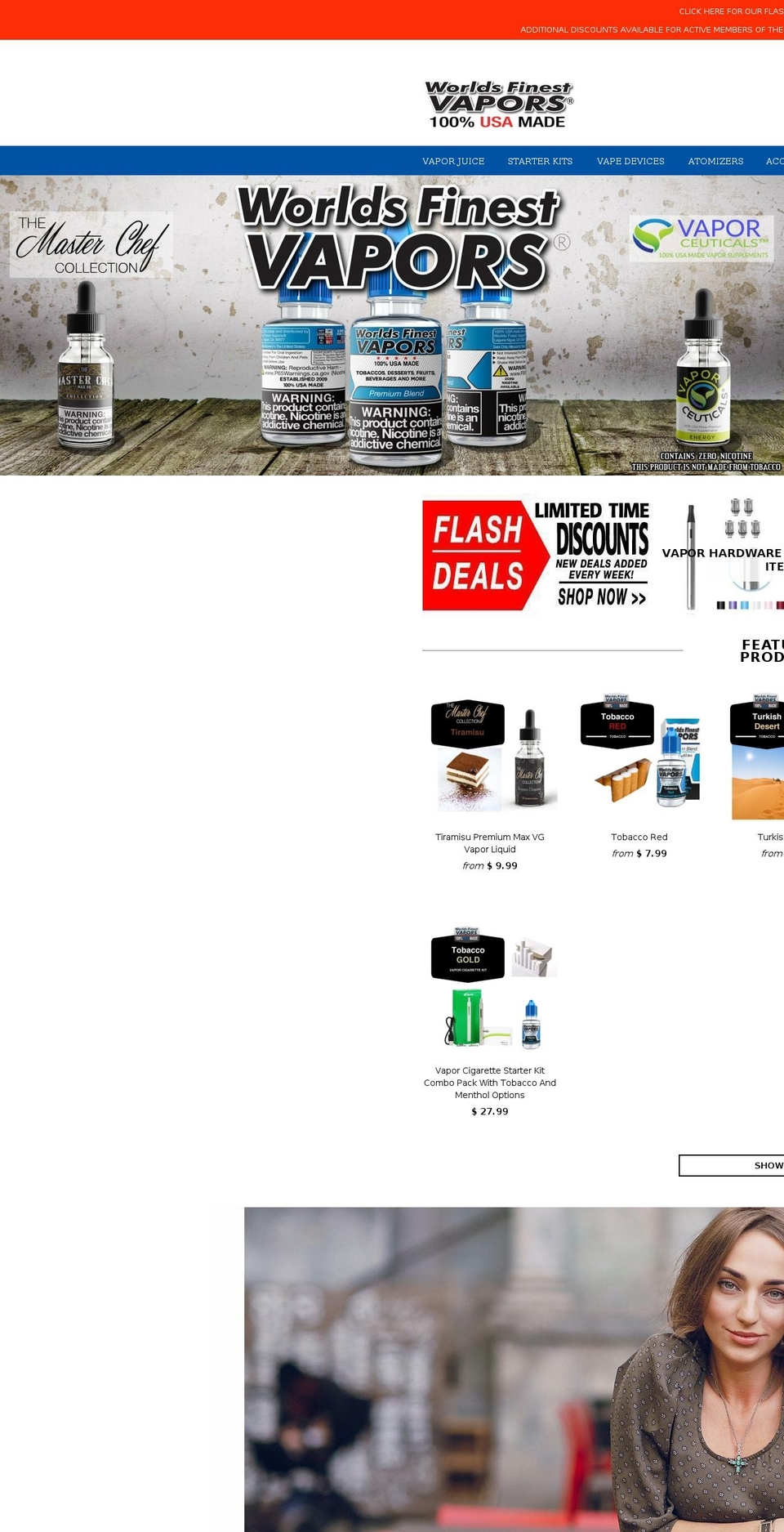 revolutionvapors.com — Shopify storefront screenshot