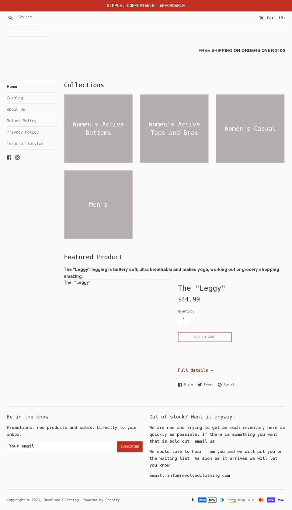 revolvedclothing.com shopify website screenshot