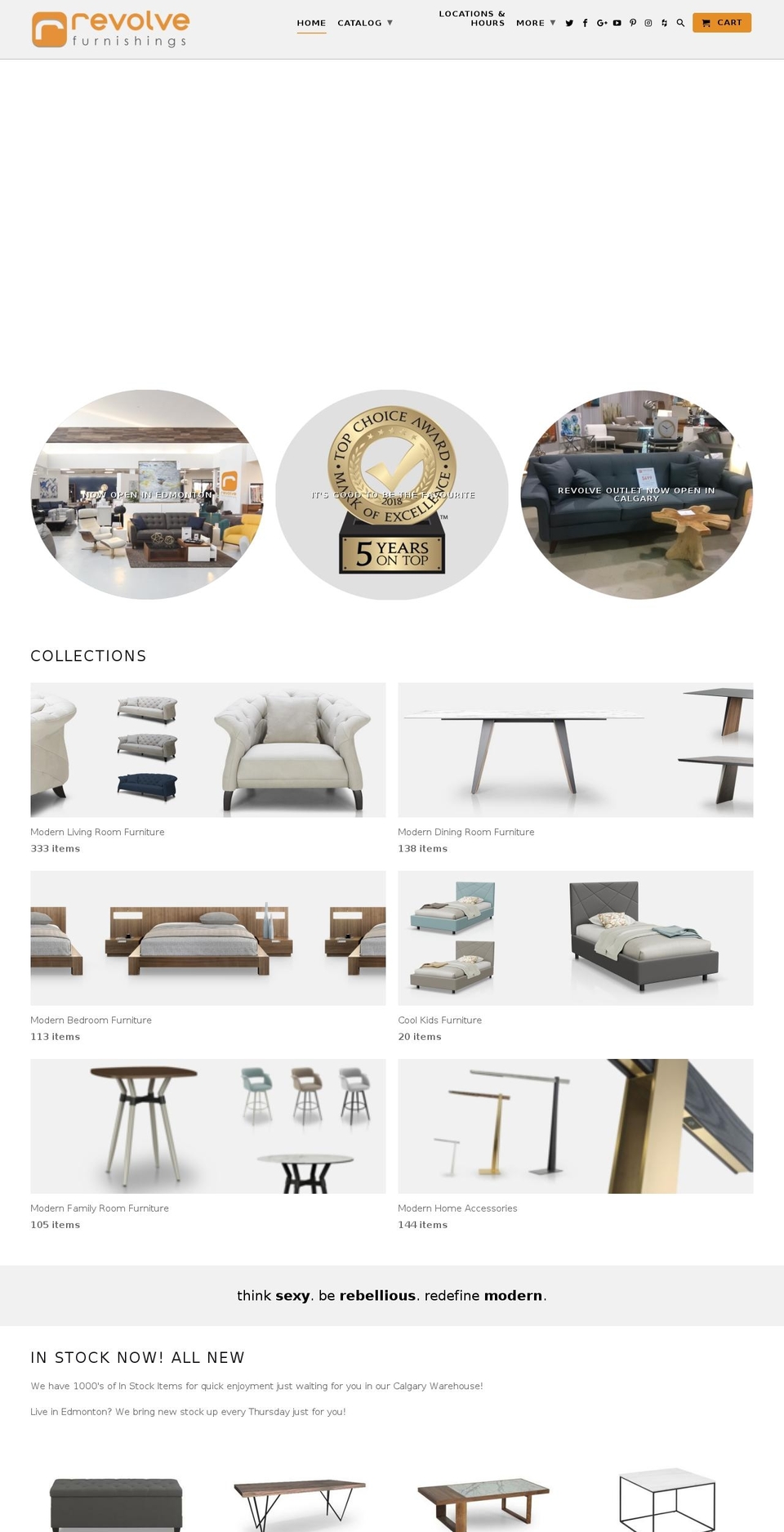 revolvefurnishings.info shopify website screenshot