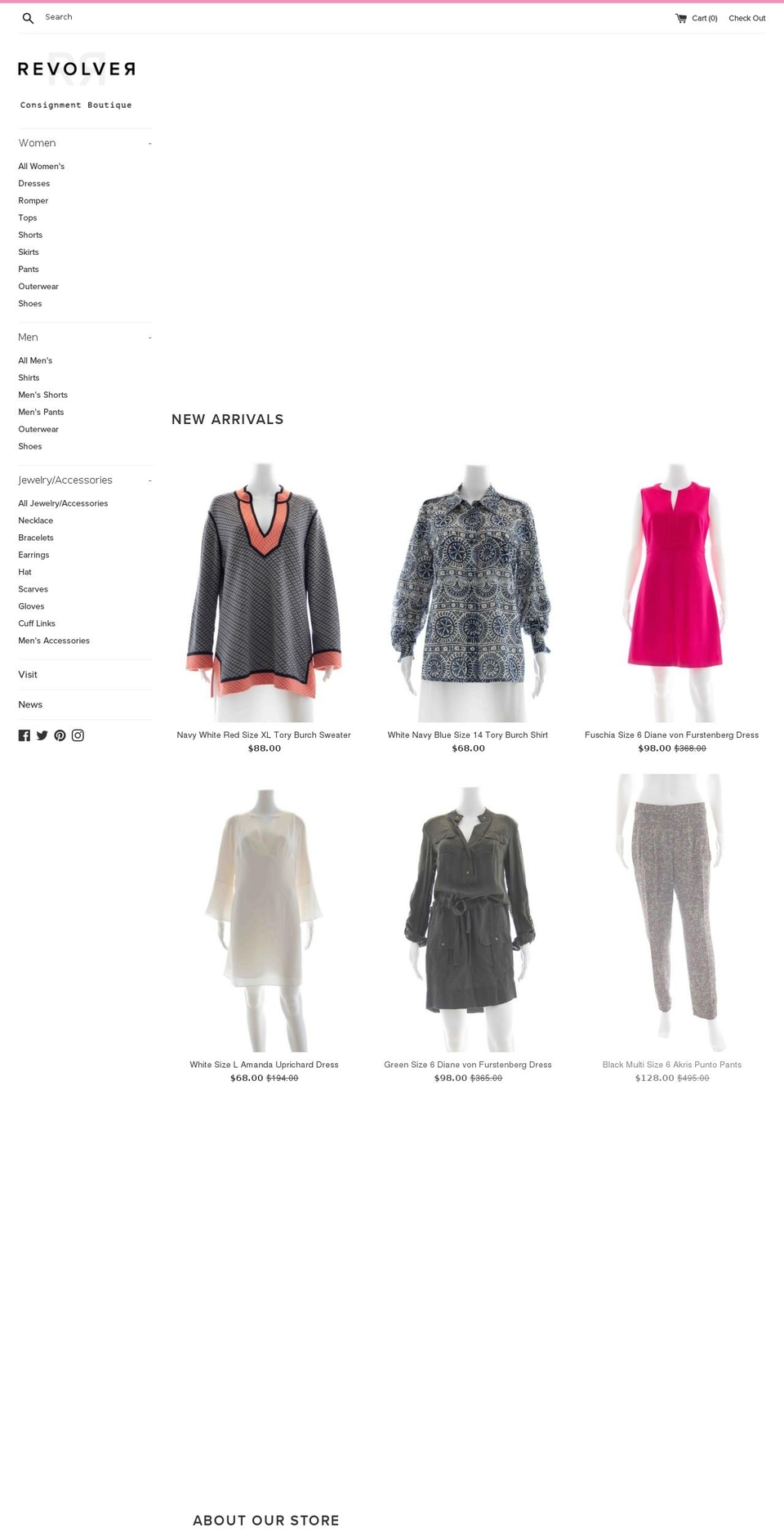 revolverboutique.com shopify website screenshot