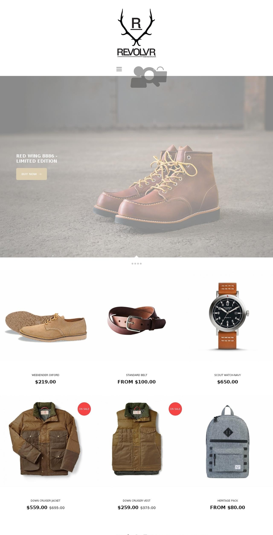 revolvermens.com shopify website screenshot