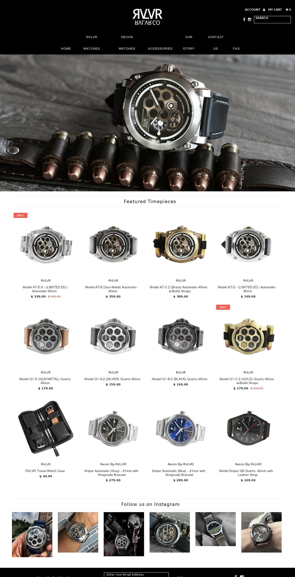 revolverwatches.com — Shopify storefront screenshot