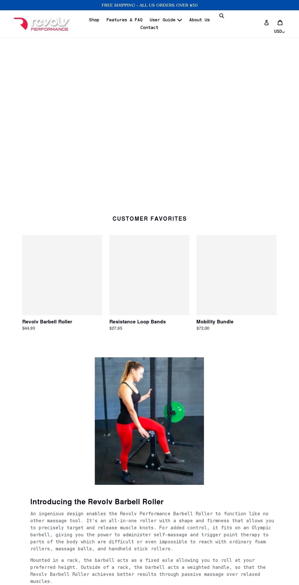 revolvperformance.com shopify website screenshot