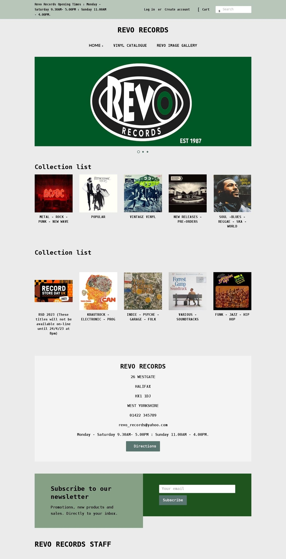 revorecords.com shopify website screenshot