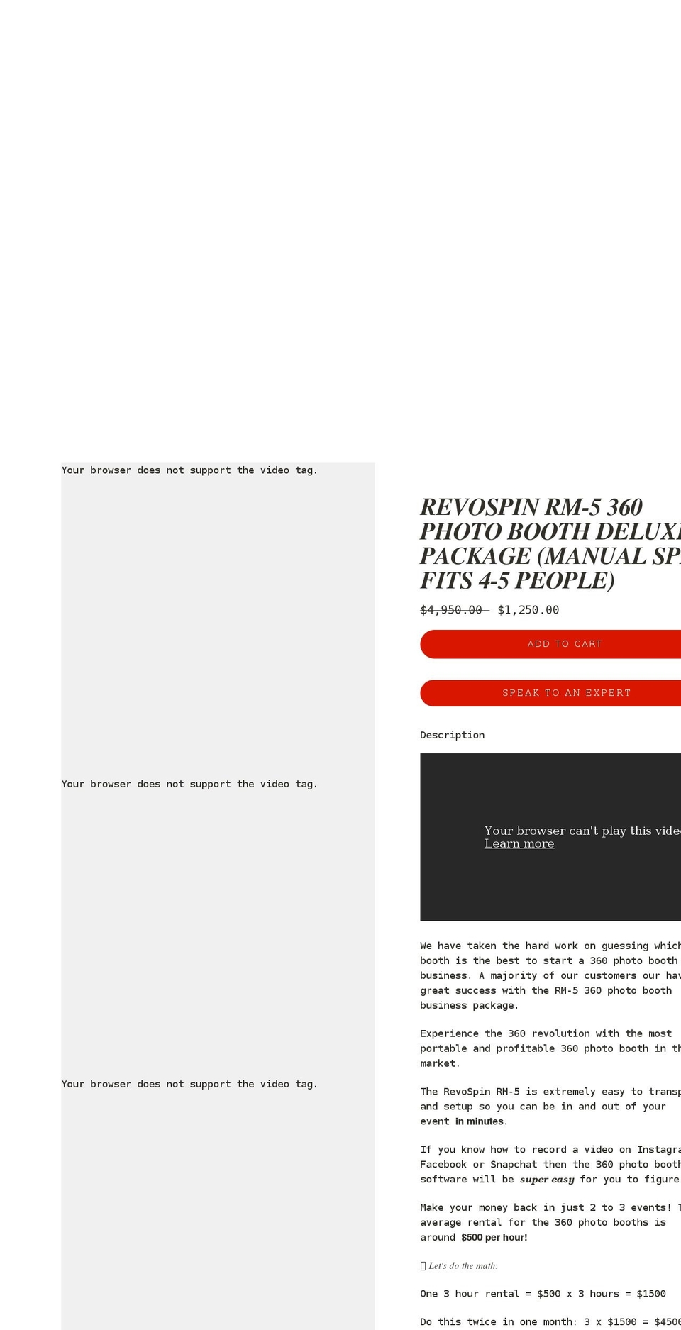 revospin.com shopify website screenshot