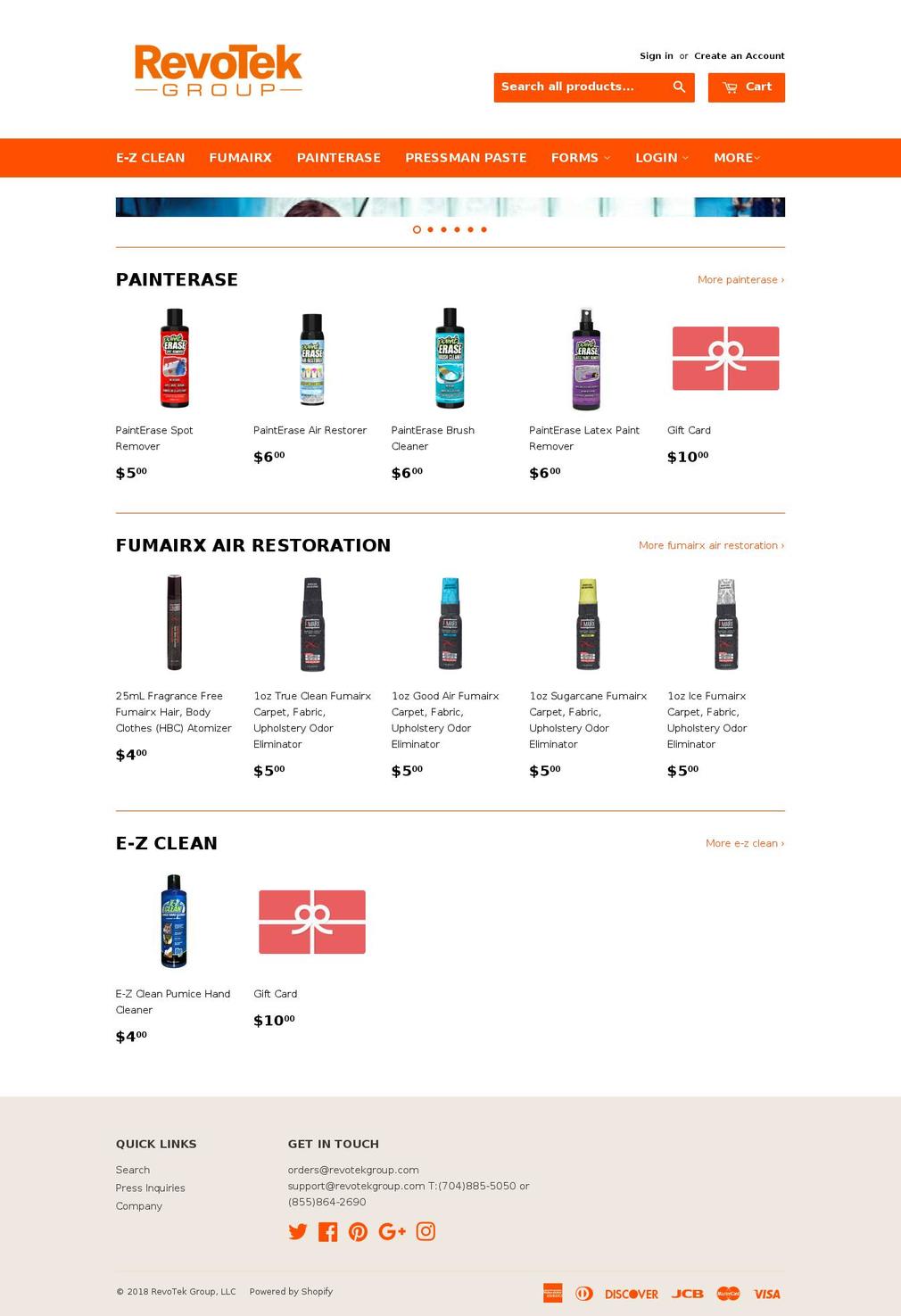 revotekgroup.net shopify website screenshot