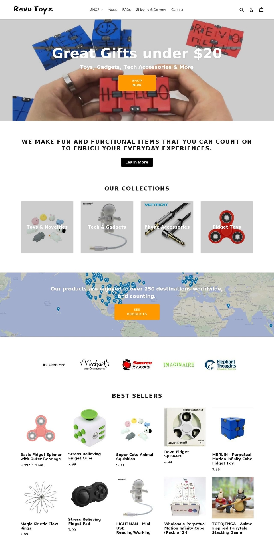 revotoys.ca shopify website screenshot