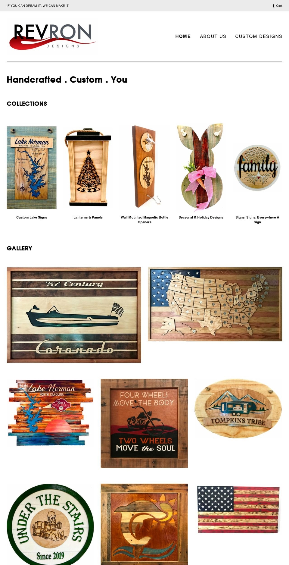 revrondesigns.com — Shopify storefront screenshot