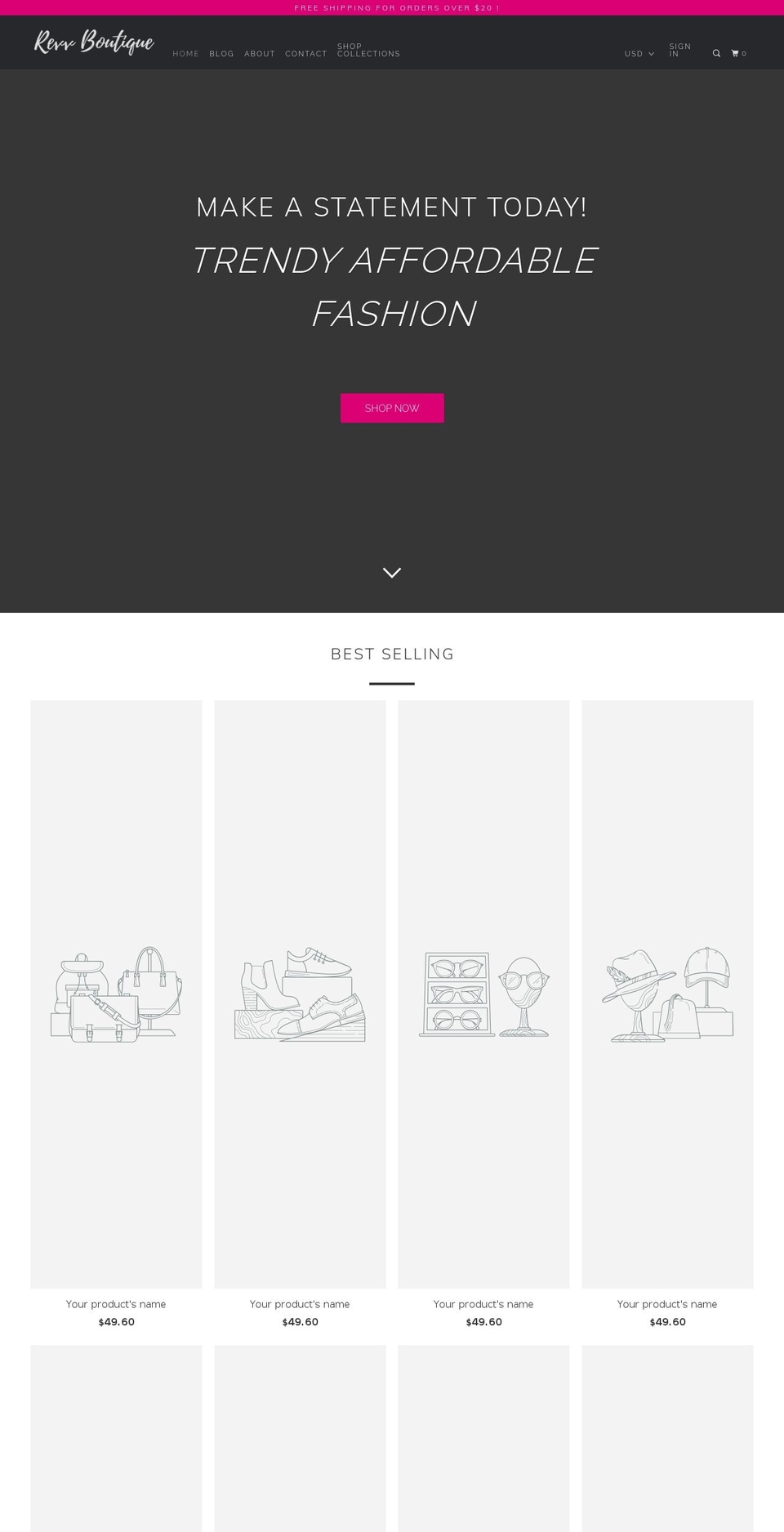 revv-boutique.com — Shopify storefront screenshot