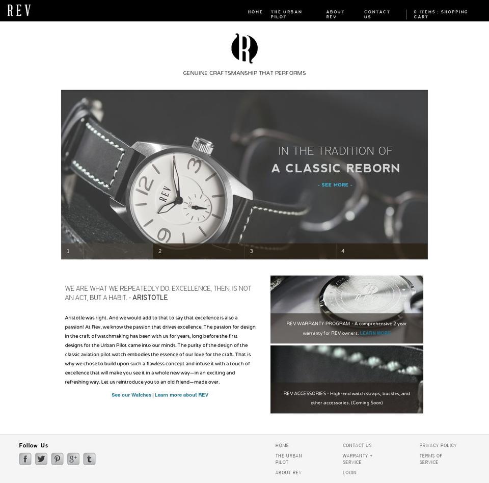 revwatches.com shopify website screenshot