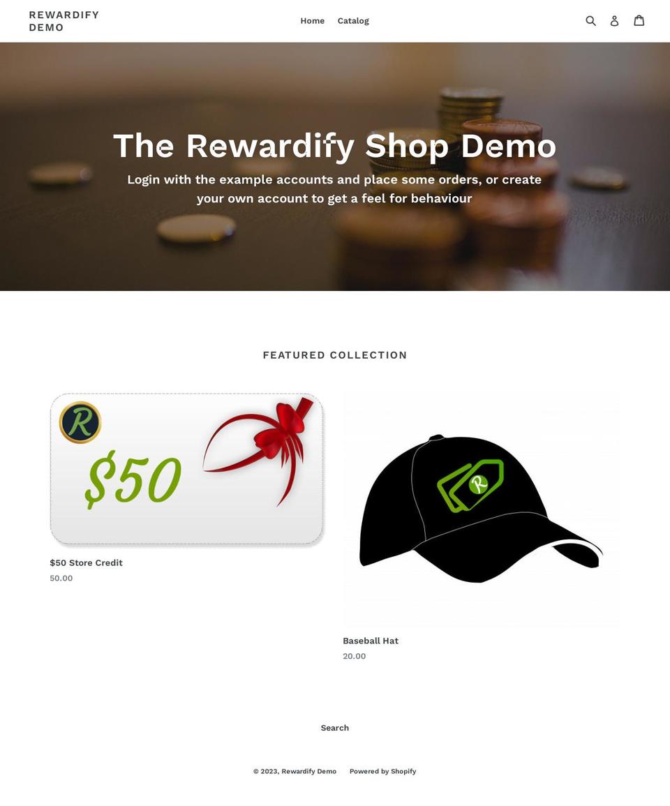 rewardify-demo.myshopify.com shopify website screenshot