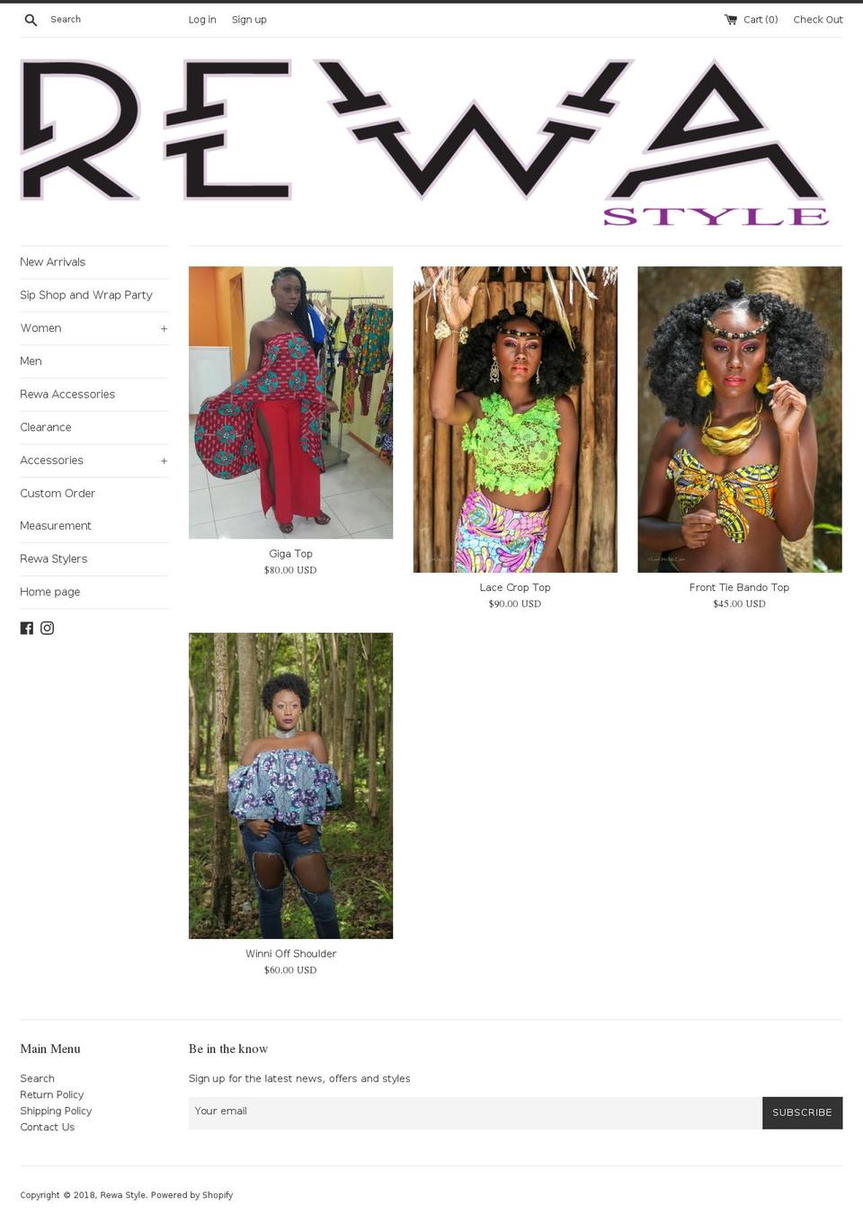 rewastyle.com — Shopify storefront screenshot