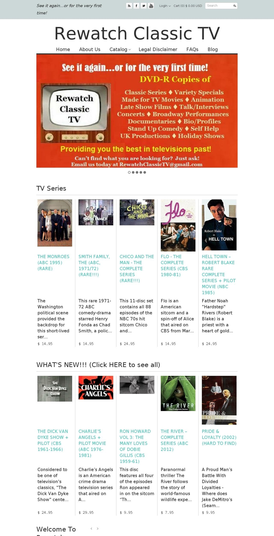 rewatchclassictv.com shopify website screenshot