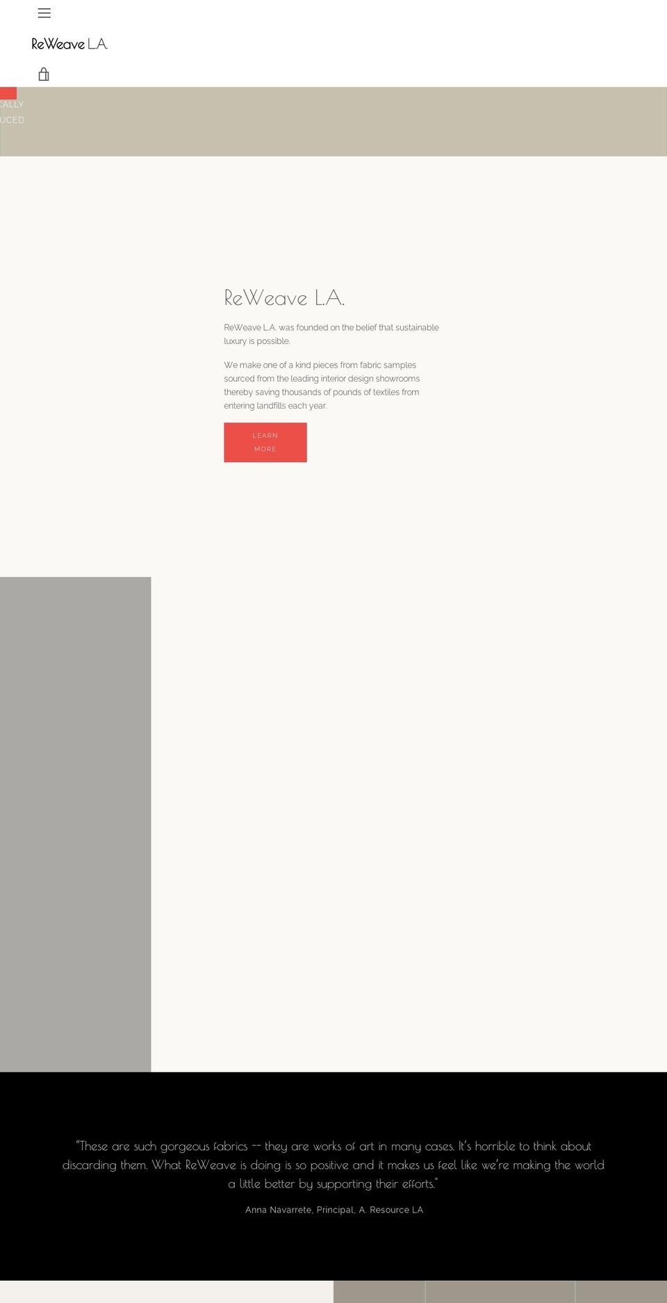 reweavela.com shopify website screenshot