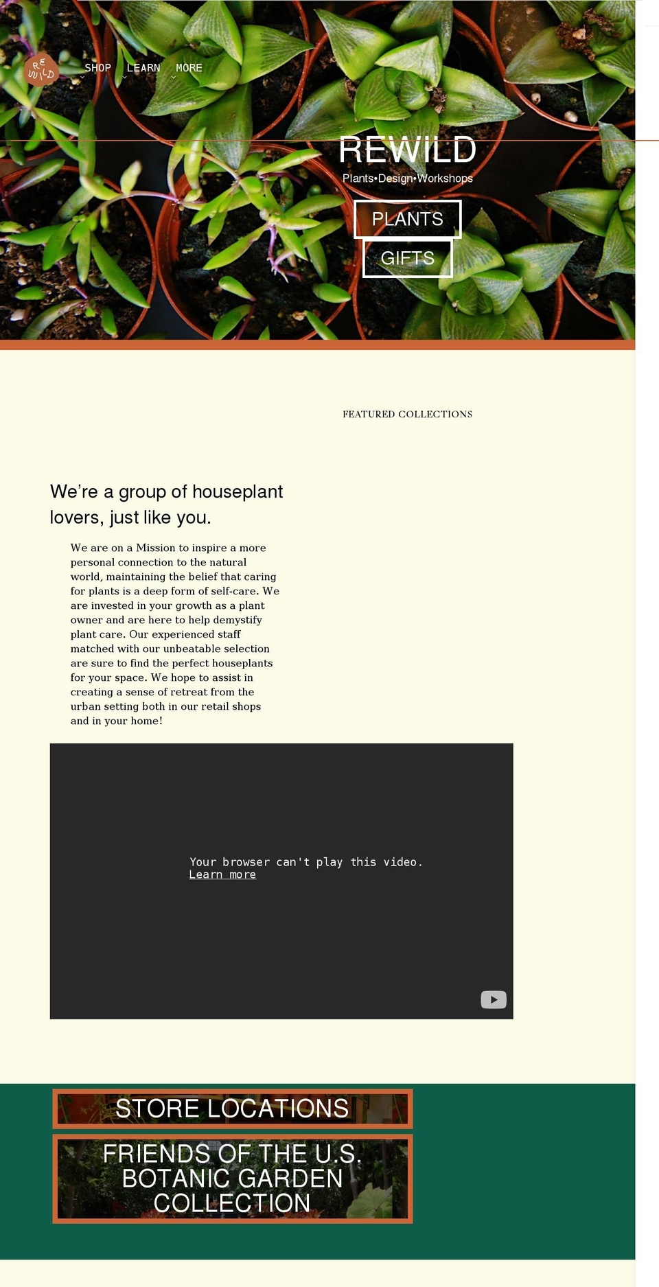 rewilddc.com shopify website screenshot