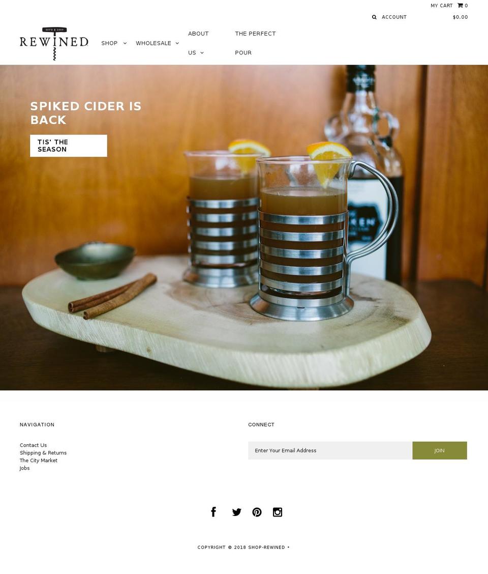 rewinedcellarsclub.com — Shopify storefront screenshot