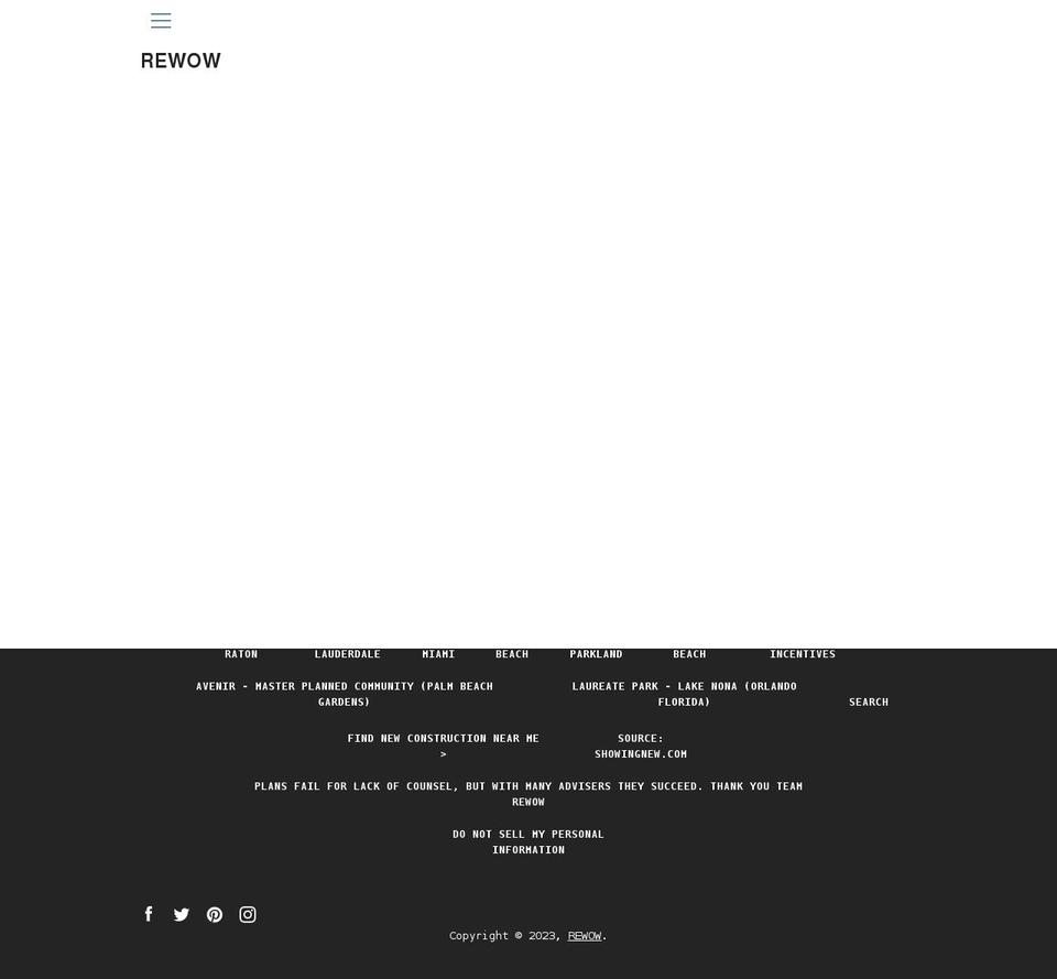 rewow.com shopify website screenshot