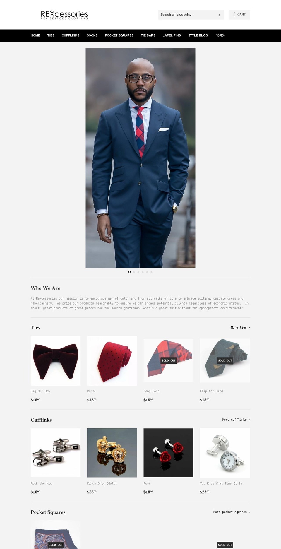 rexcessories.com shopify website screenshot