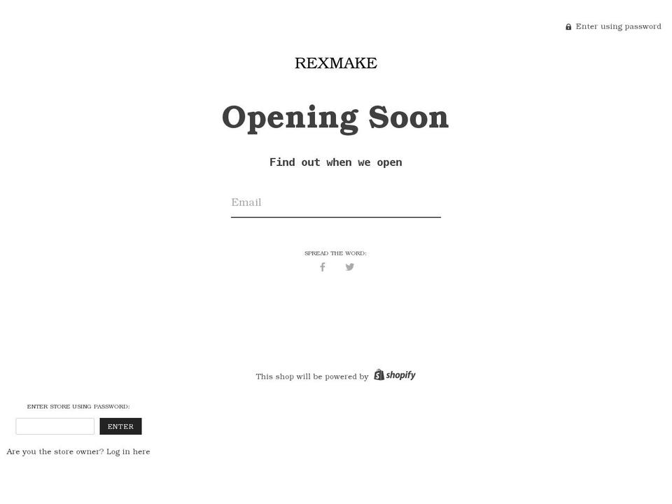 rexmake.com shopify website screenshot