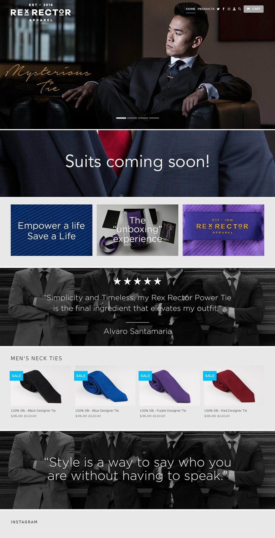 rexrector.ca shopify website screenshot