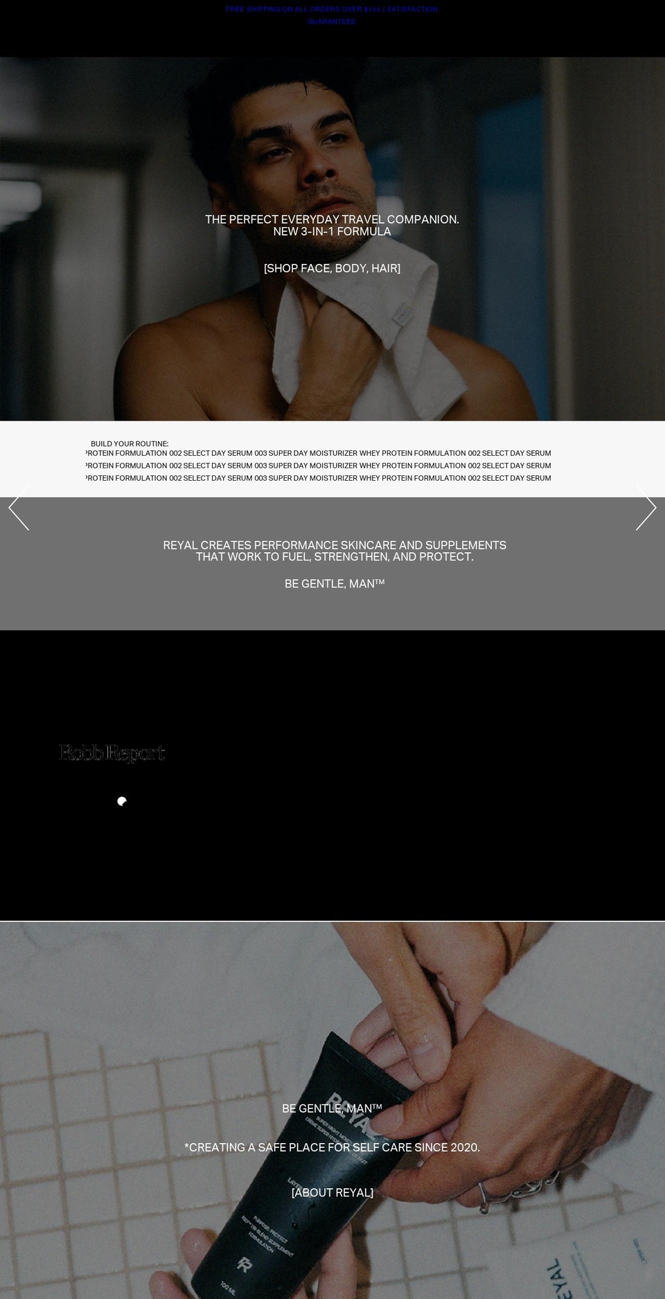 reyalperformance.com shopify website screenshot