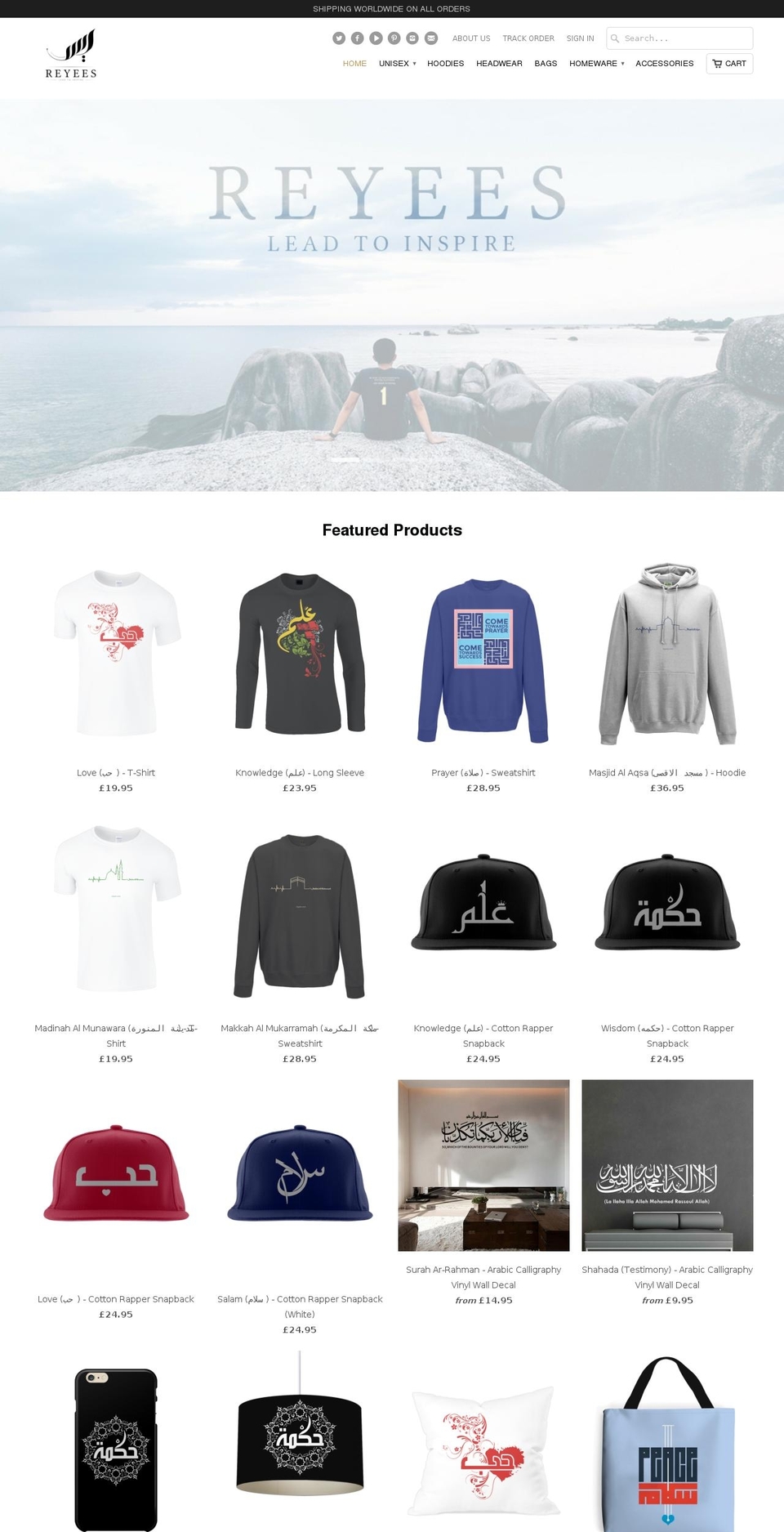 reyees.com shopify website screenshot