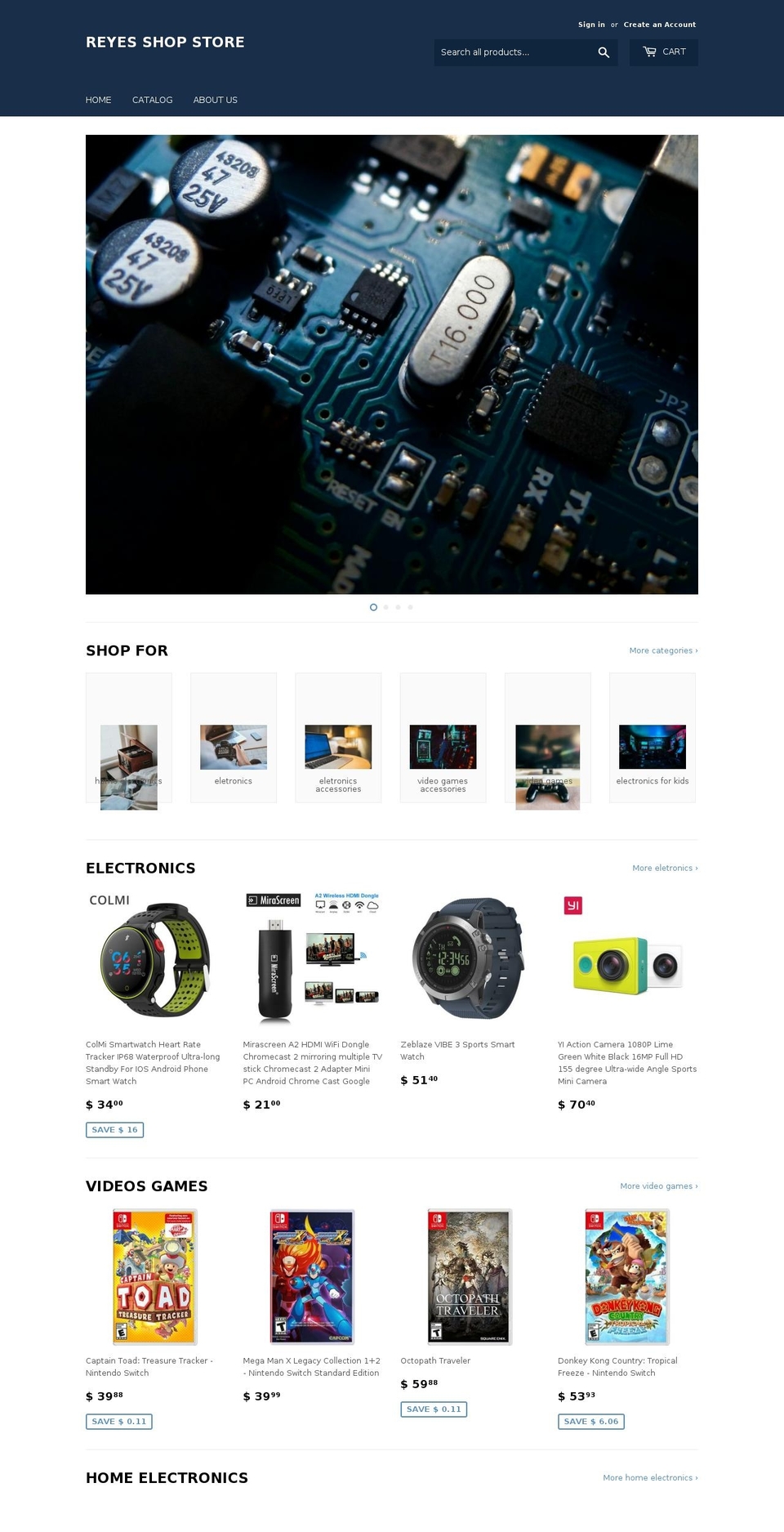 reyesshopstore.com — Shopify storefront screenshot