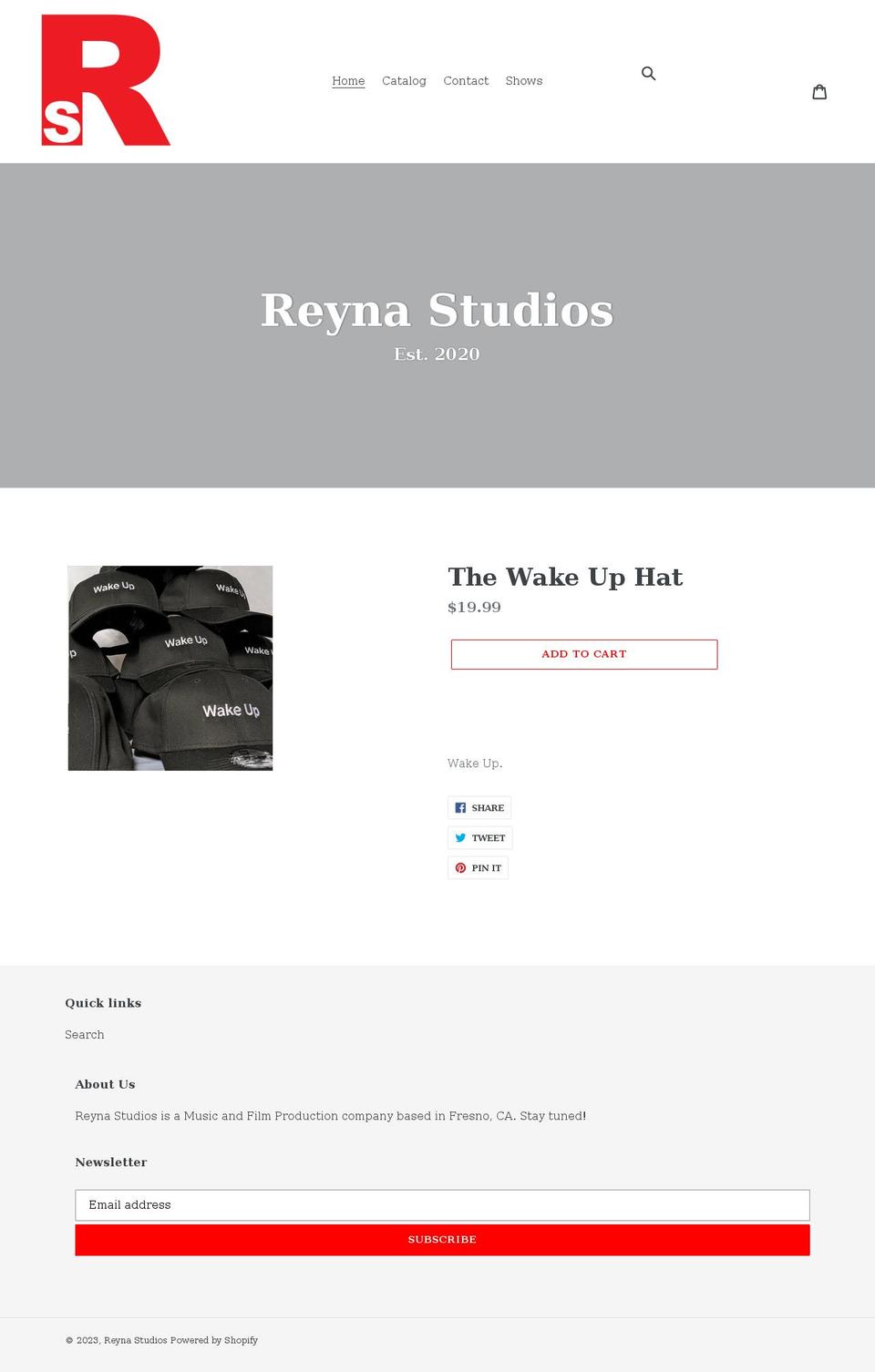 reynastudios.com shopify website screenshot