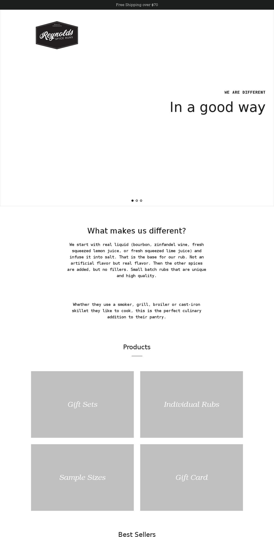 reynoldsspicerubs.com shopify website screenshot