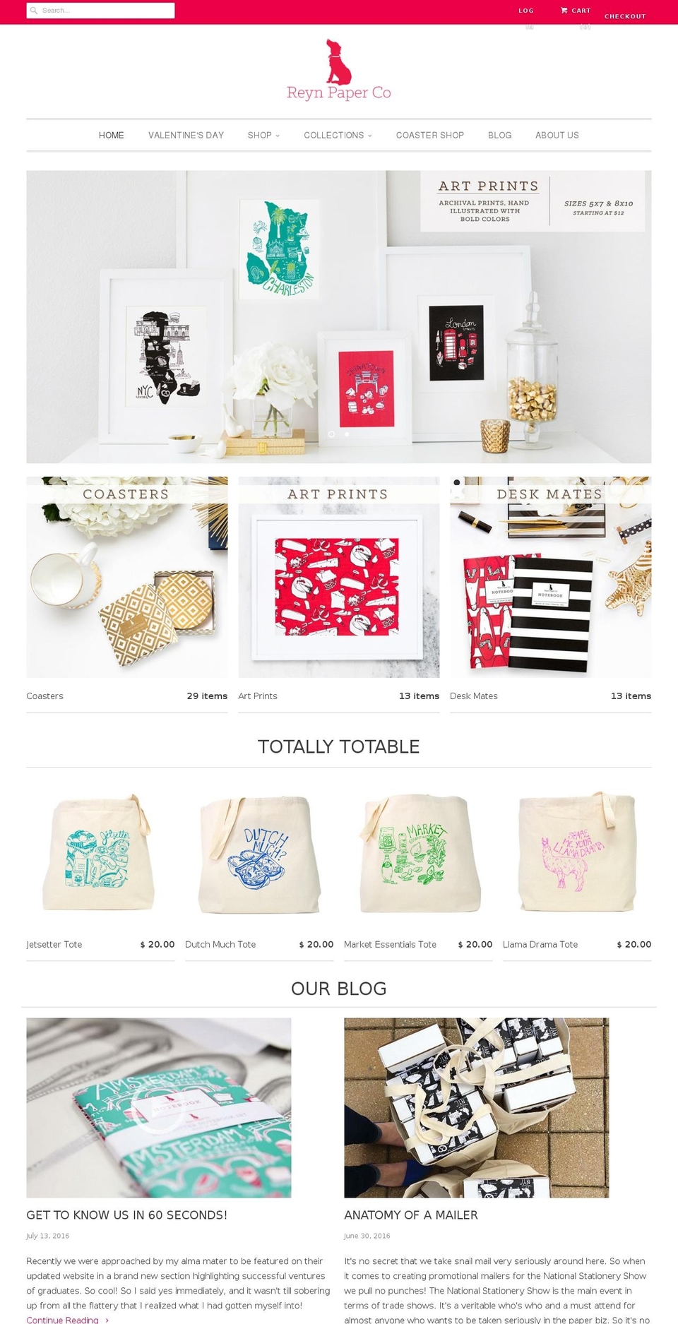 reynpaperco.com shopify website screenshot