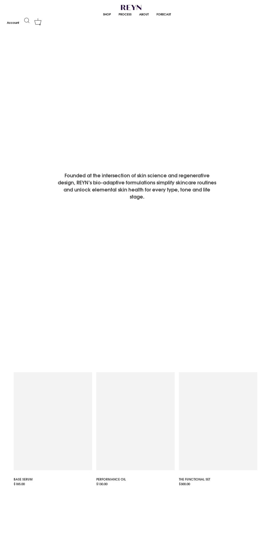 reynskin.com shopify website screenshot