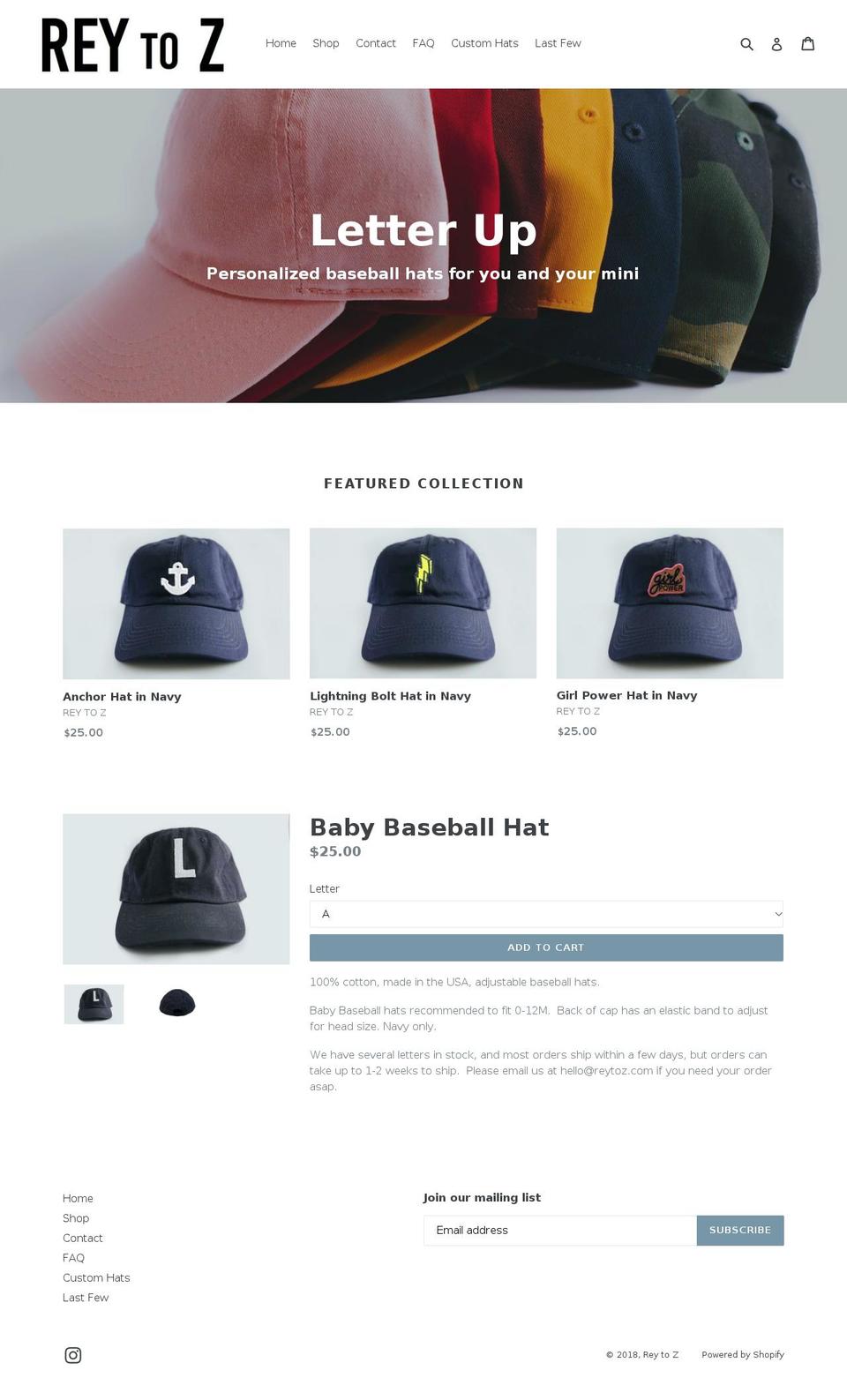 reytoz.com — Shopify storefront screenshot
