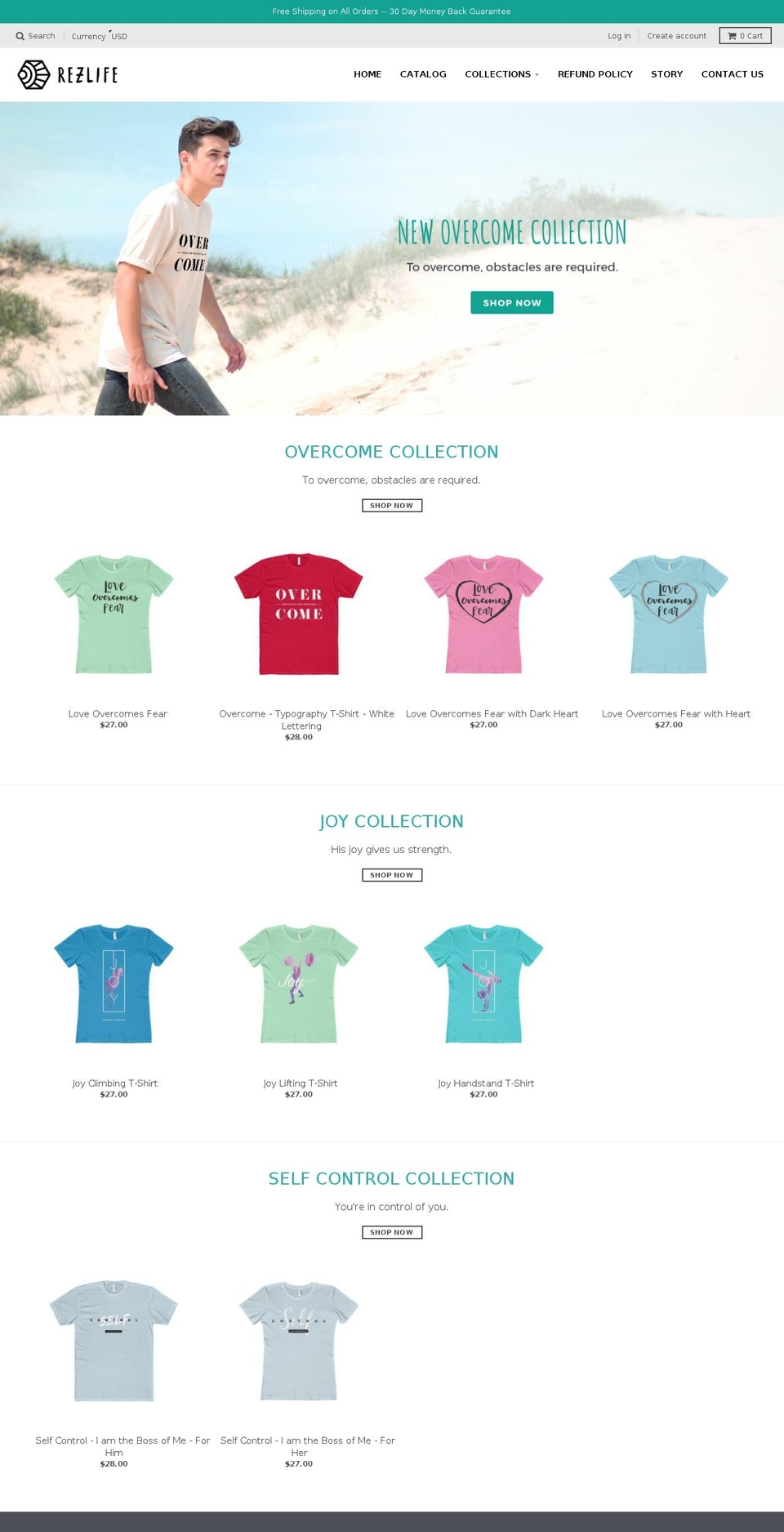 rez-life.net shopify website screenshot