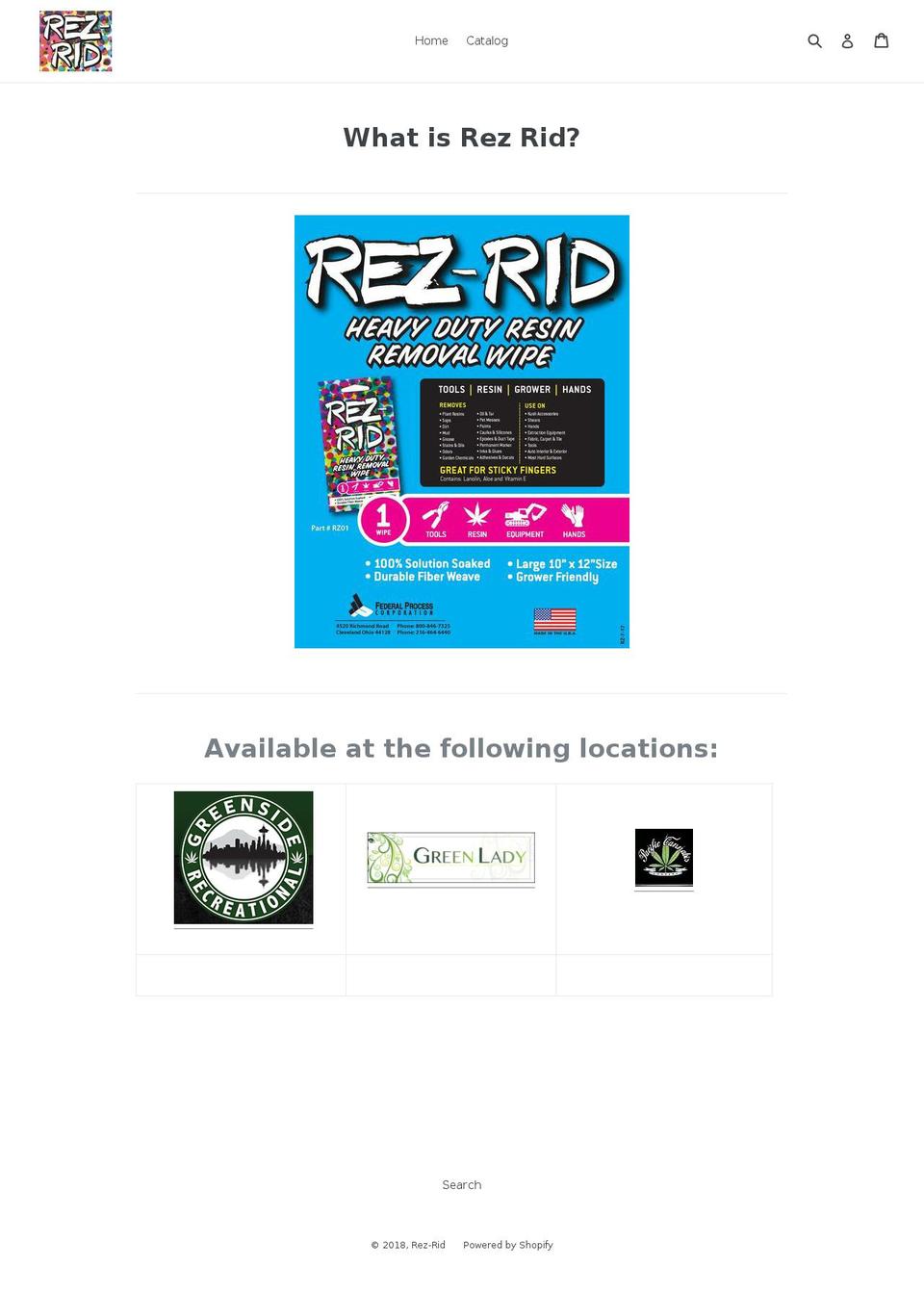 rezrid.com — Shopify storefront screenshot