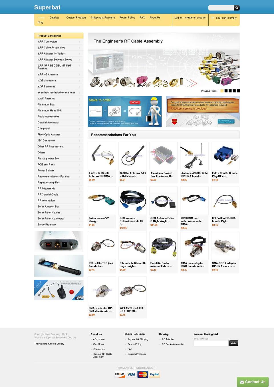 rfbat.com shopify website screenshot