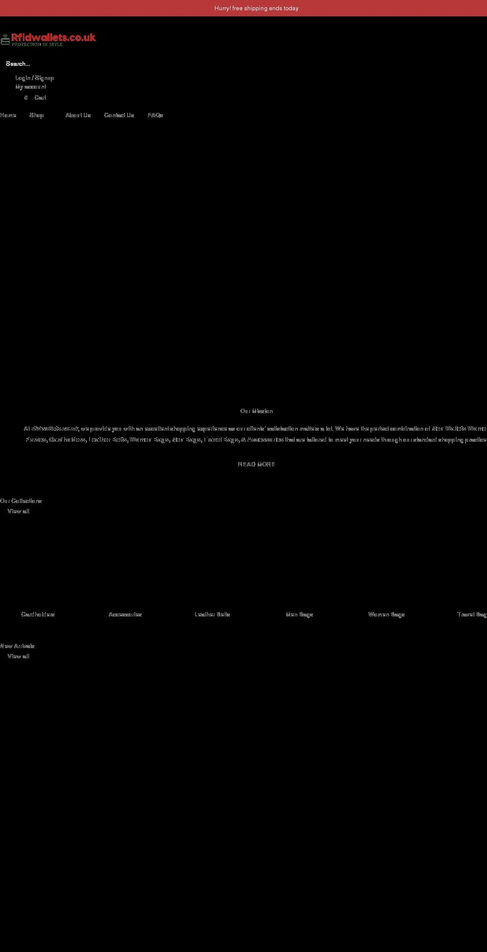 rfidwallets.co.uk shopify website screenshot