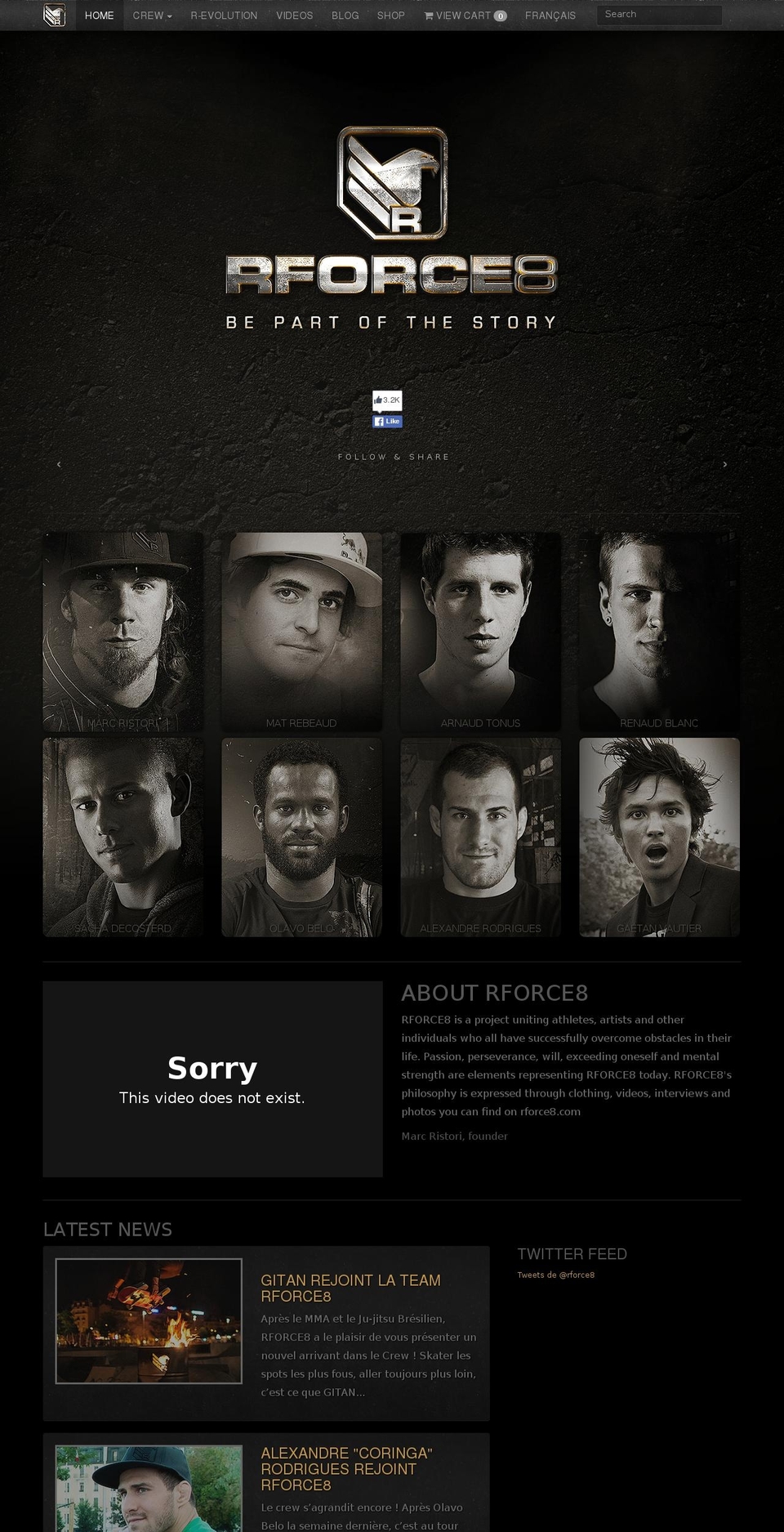 rforce8.com shopify website screenshot