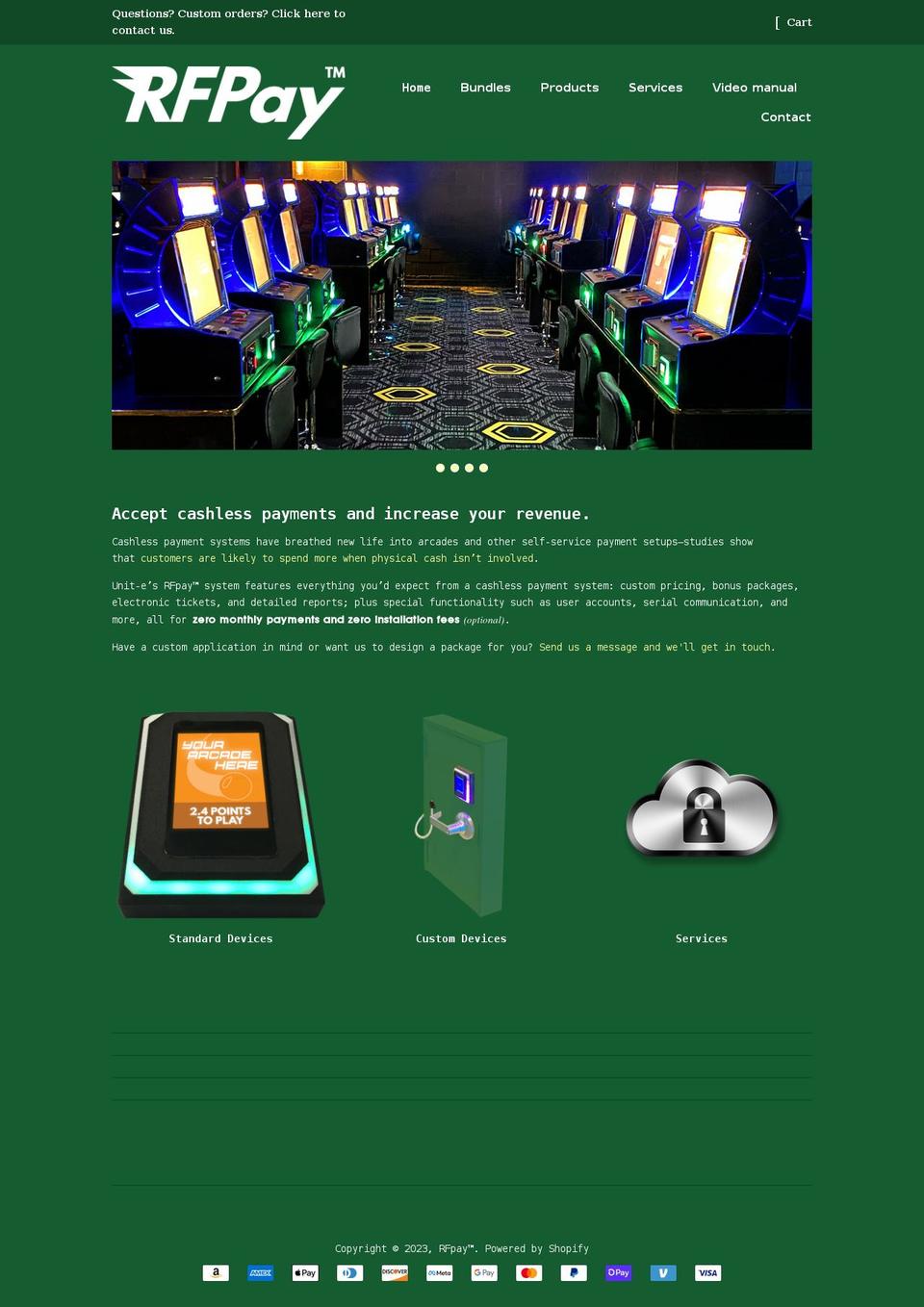 rfpay.org shopify website screenshot