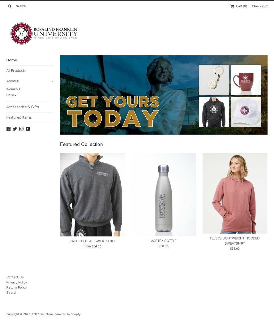 rfuspiritstore.net shopify website screenshot
