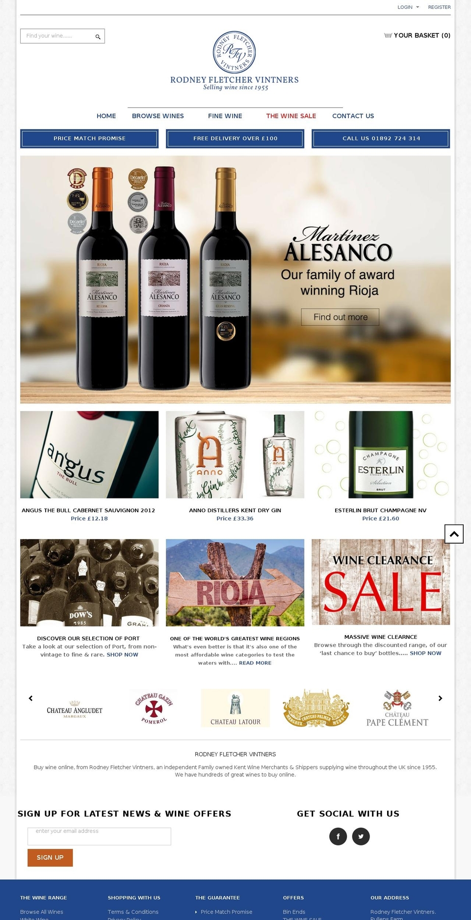 rfvintners.co.uk shopify website screenshot