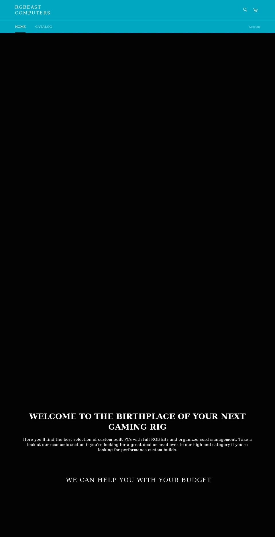 rgbeastcomputers.com shopify website screenshot